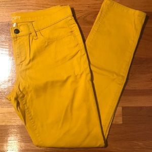 Loft Modern Skinny Yellow Pants